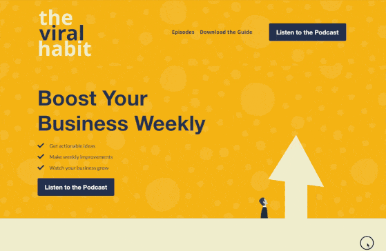 Example of a published podcast landing page in WordPress with subscribe buttons and embedded episodes