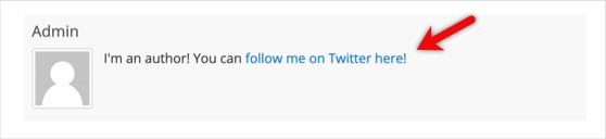 Example of adding X handle to author bio for cross promotion