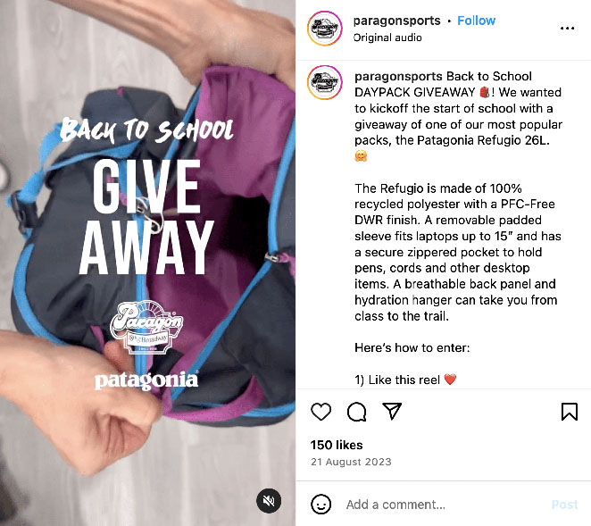 Back-to-School giveaway ideas: school backpacks