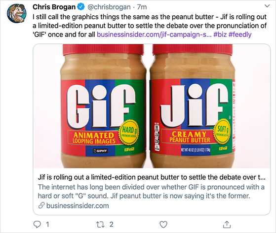 Curated content example