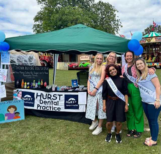 Dental practice at a community fair