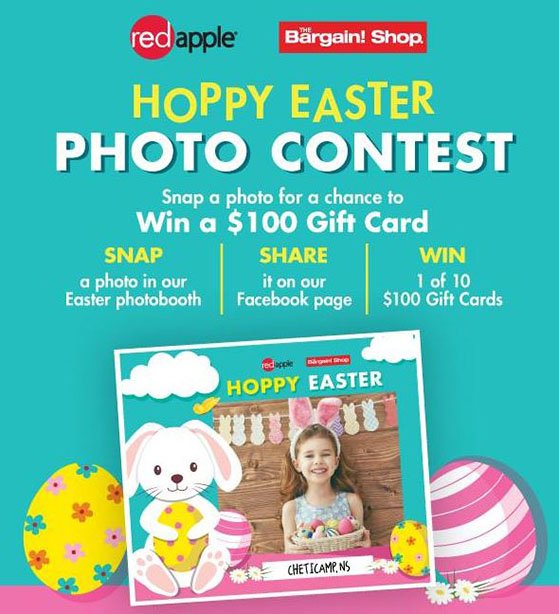 Easter photo contest giveaway example from retail store