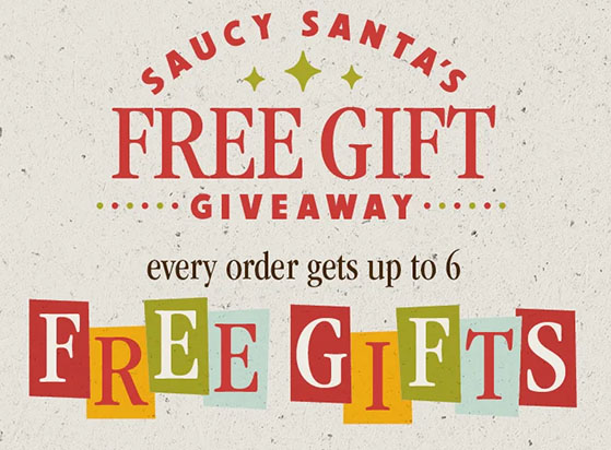 Free gift with every purchase business giveaway idea