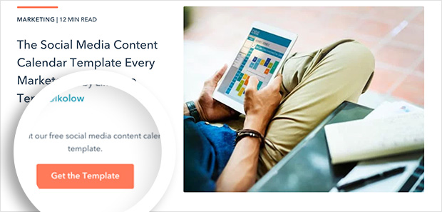 Use a free template as a lead magnet