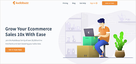 Kudobuzz review management tool for collecting reviews from social media and email

