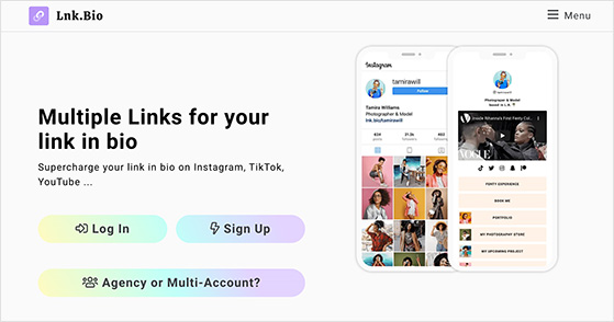 lnk.Bio link in bio instagram tool