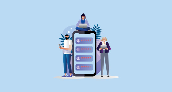 Mobile-friendly review layout example showing better experience to encourage more reviews