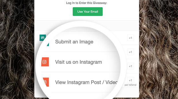 User-submitted photo entry in Instagram giveaway