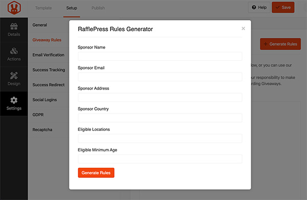 rules-generator-rafflepress - RafflePress RafflePress rules generator