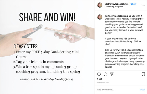 share-to-win-contest - RafflePress share to win social media contest