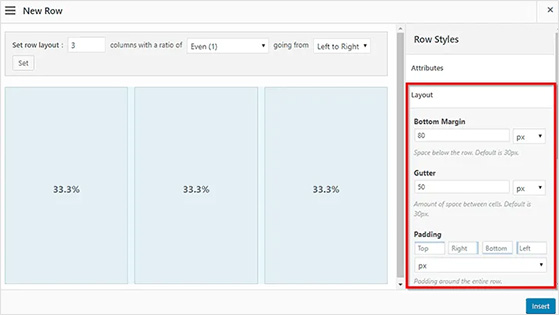 SiteOrigin layouts