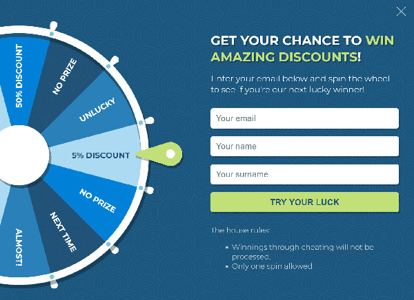 Spin to win contest