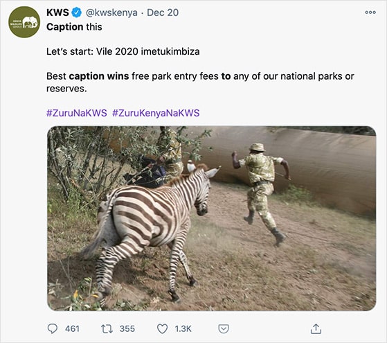 Twitter caption contest example