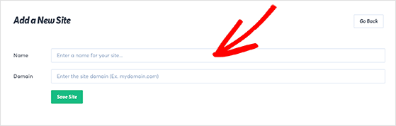 Adding website name and domain to TrustPulse account setup