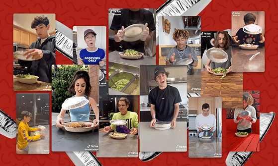 Chipotle TikTok hashtag challenge example for social engagement campaign