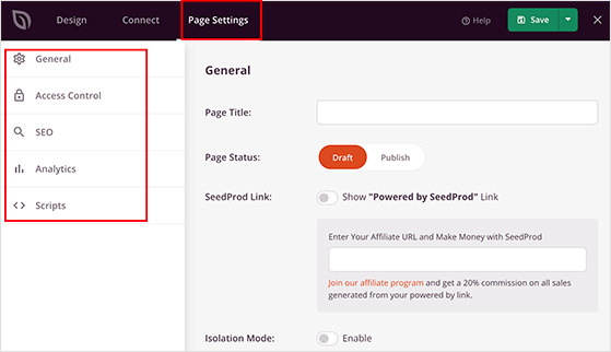 Access control options to include or exclude visitors from seeing the coming soon page