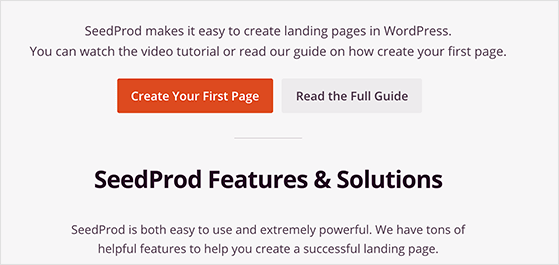 Create your first landing page in WordPress using SeedProd plugin