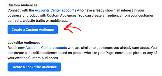 Create a custom Facebook Ads Audience