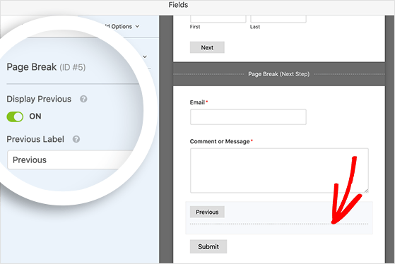 customize-previous-page-button - RafflePress Click the previous page break to customize the previous page title and button label