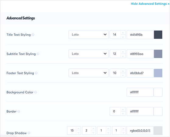Customize popup colors for TrustPulse live sales notifications