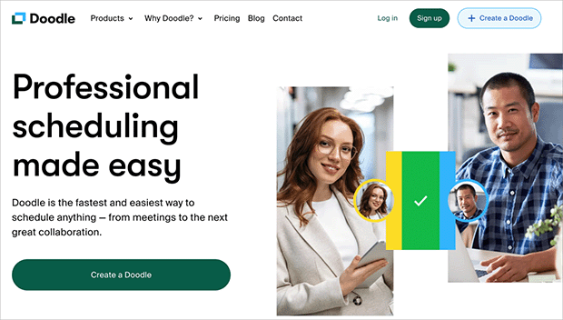 Doodle lead generation software that lets you arrange meetings easily