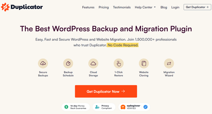 duplicator-website - RafflePress Duplicator WordPress backup plugin