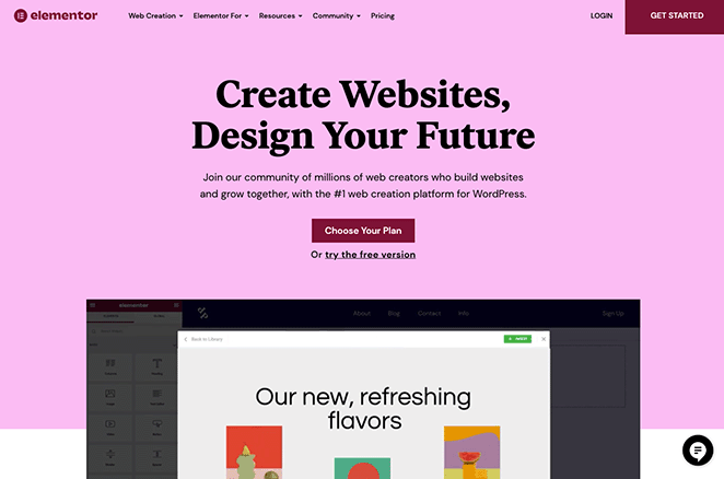 Elementor drag-and-drop WordPress page builder