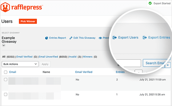 export-giveaway-users-and-entries - RafflePress Export giveaway users and entries