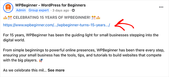 Facebook group giveaway promotion