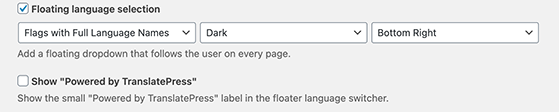 Add a floating language switcher