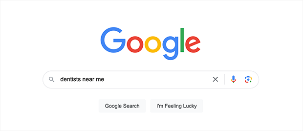 Google search for "dentists near me"