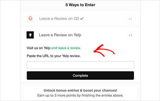 Invent your own review action frontend example
