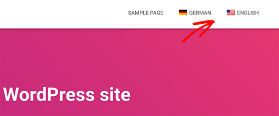 Language switcher in WordPress menu