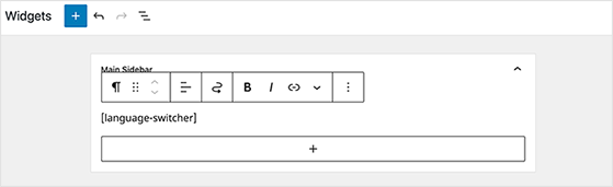 Language switcher shortcode