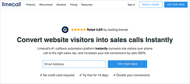 Limecall lead generation software for  calendar scheduling
