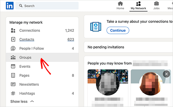 Example of using LinkedIn groups to promote a blog