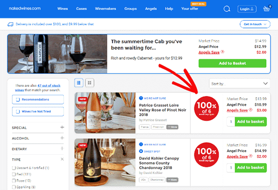 NakedWines social proof