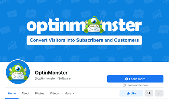 Example of an optimized Facebook Business Page for small business