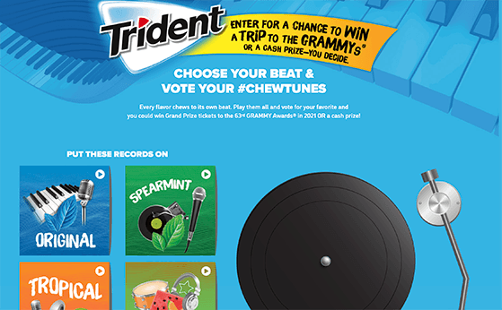 Play-to-win contest example using interactive games for giveaway entries