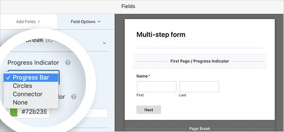 progress-bar-style - RafflePress choose a progress bar style to customize