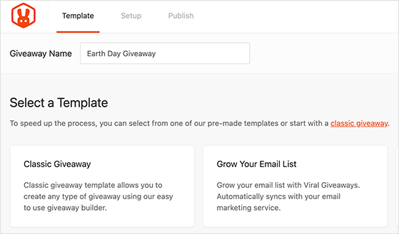 RafflePress giveaway templates