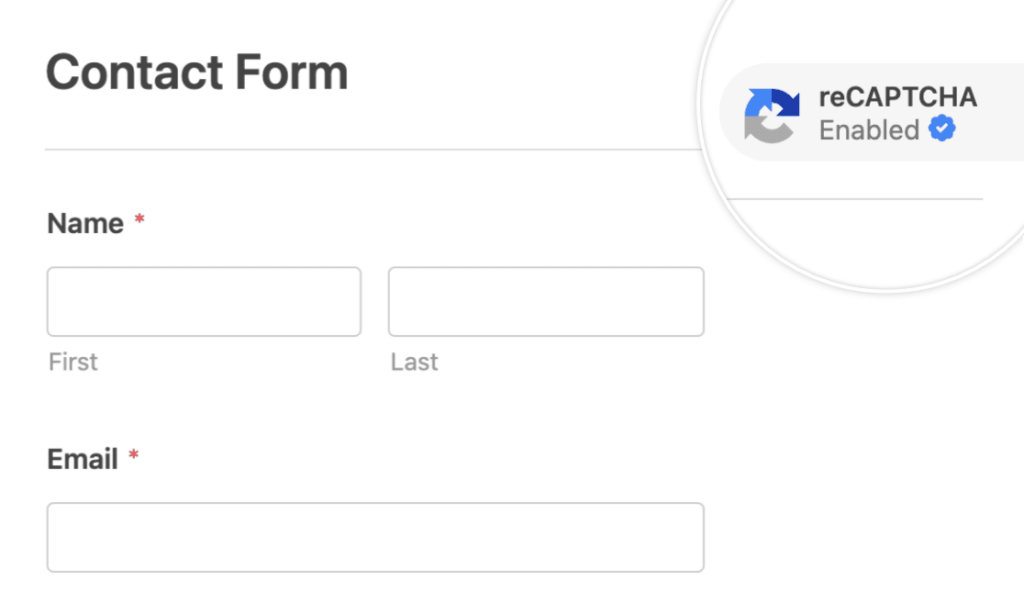 Recaptcha badge in WPForms builder