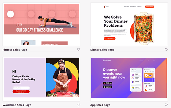 Choose a SeedProd landing page template for WordPress
