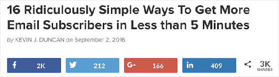 Share counts as social proof