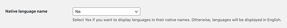 Show names in native language