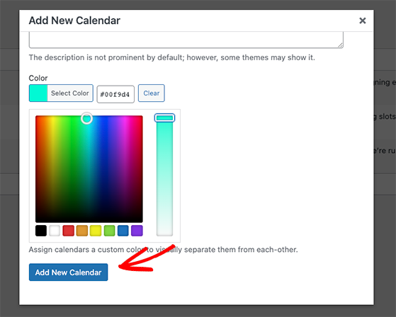 Customize calendar colors to organize your events by type