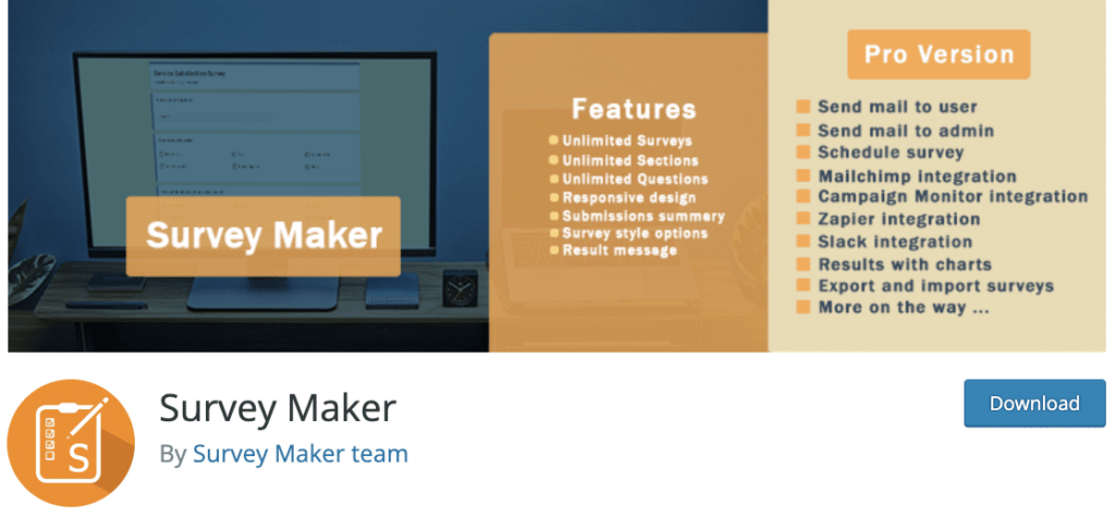 Survey Maker free WordPress survey plugin