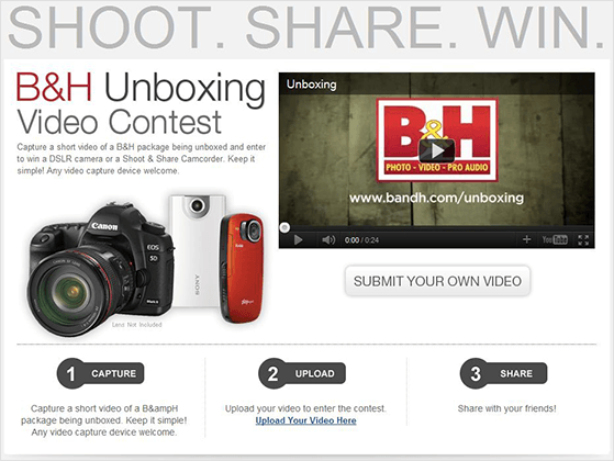 Video contest entry showing unboxing experience for giveaway campaign