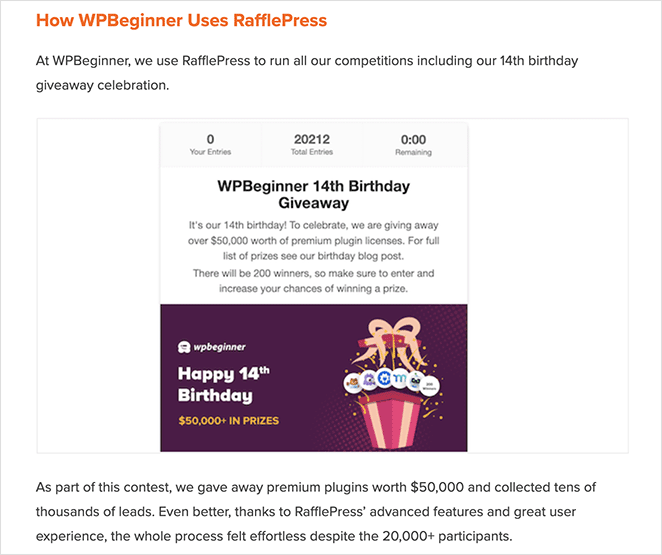 RafflePress user review