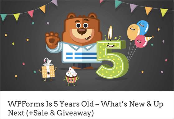 WPForms Birthday giveaway blog post